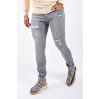 Y Skinny fit stretch jeans "kareem" Grey damaged