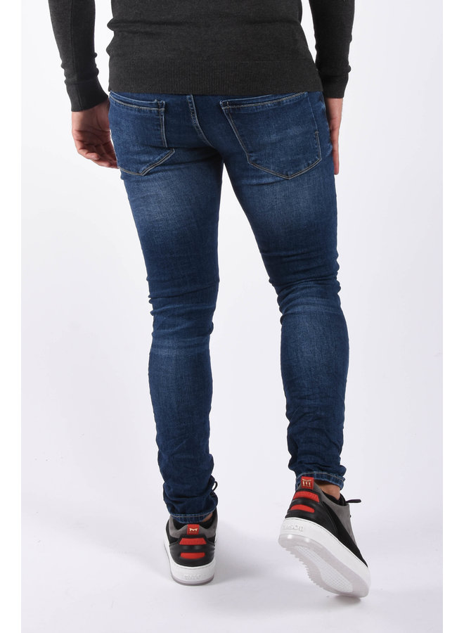 Skinny fit stretch jeans  "moris" Dark Blue