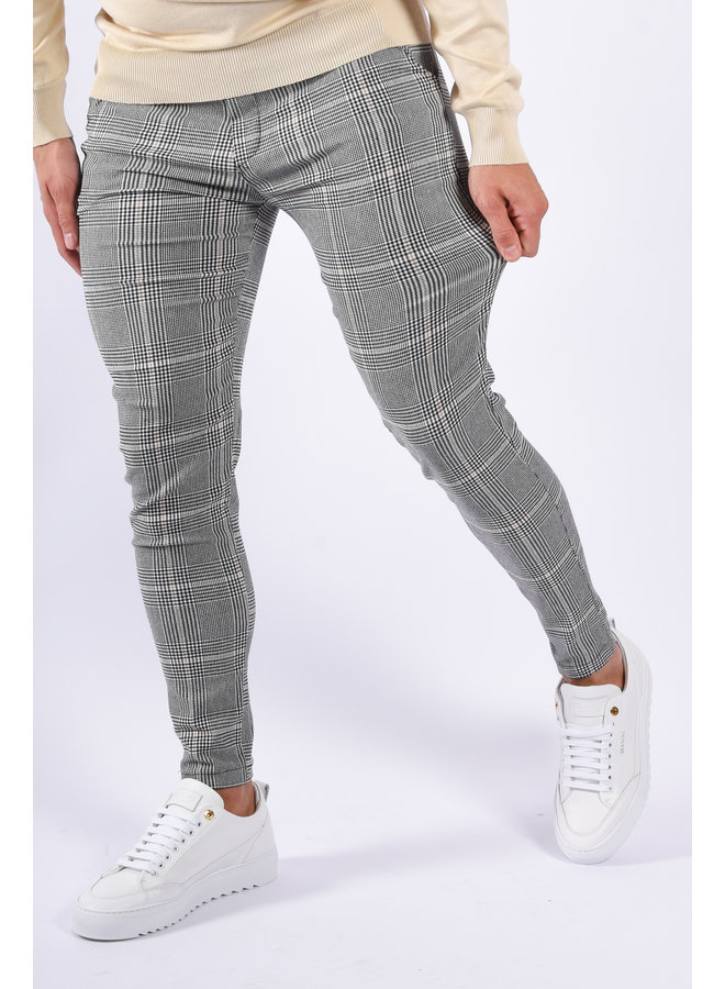 Stretch Pantalon Beige / Grey