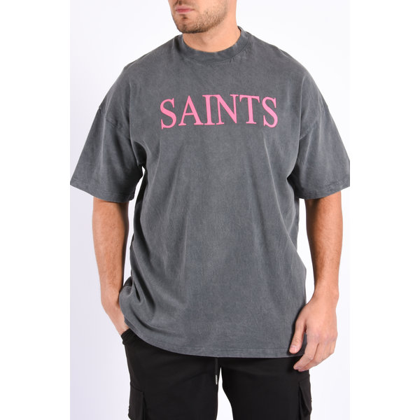 Y T-shirt Loose Fit Unisex “Saints” Antracite