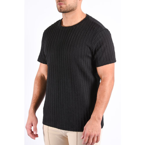 Y T-shirt Knitted “Roan” Black