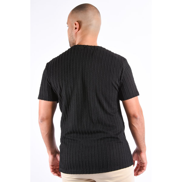 Y T-shirt Knitted “Roan” Black