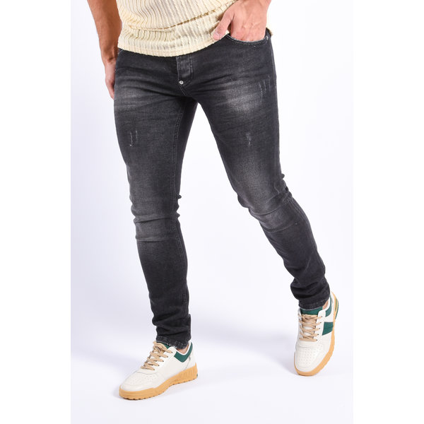 Skinny Fit Stretch Jeans “David”  Basic Grey Washed