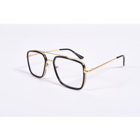 Y Black/Gold Aviator Sunglasses  See Through Glasses