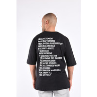 T-shirt Unisex Loose Fit “Fxck” Black 