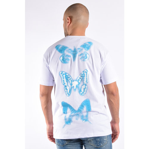 Y T-shirt Unisex Loose Fit “Butterfly” White