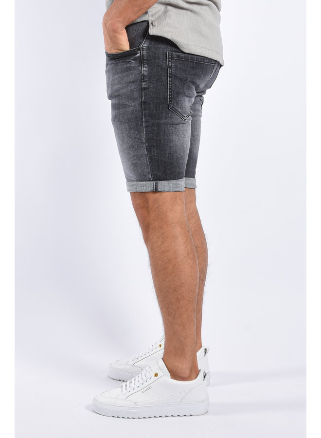 Skinny Fit Jeans Shorts “Jay” Basic Grey