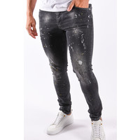 Y Slim Fit Stretch Jeans “Avci” Dark Grey Splashed/ Washed