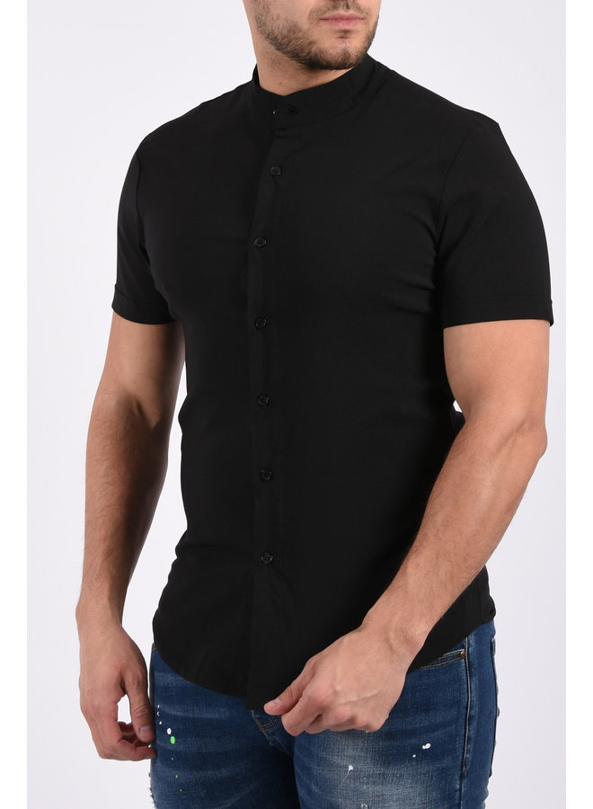 Short sleeve stretch blouse “Ramin” Black