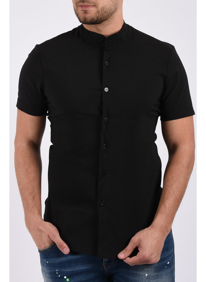 Short sleeve stretch blouse “Ramin” Black