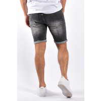 Y Stretch Jeans Shorts “Timo” Black Shredded