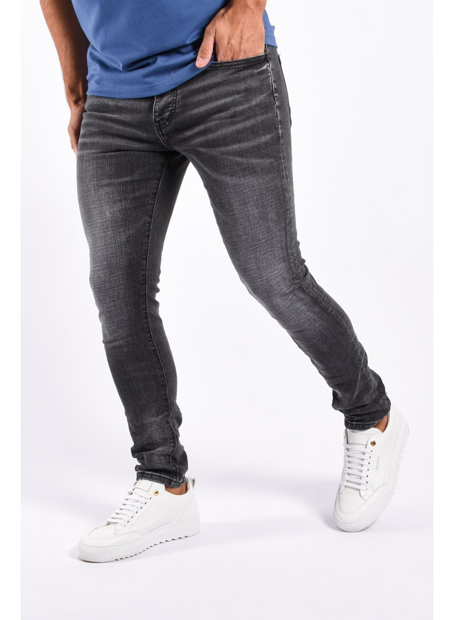 Skinny Fit Stretch Jeans “Robert” Basic Medium Grey
