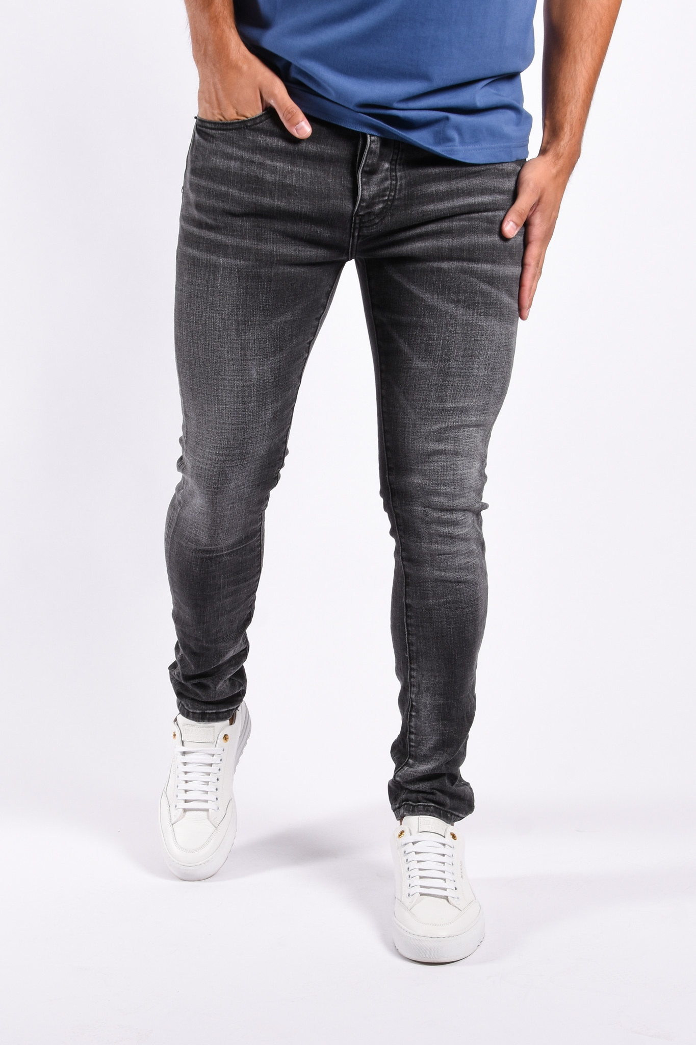 Sta op Om toestemming te geven muis Skinny Fit Stretch Jeans “Robert” Basic Medium Grey - Yugo Menswear  Herenmode Winkel Heerlen en Online Webshop
