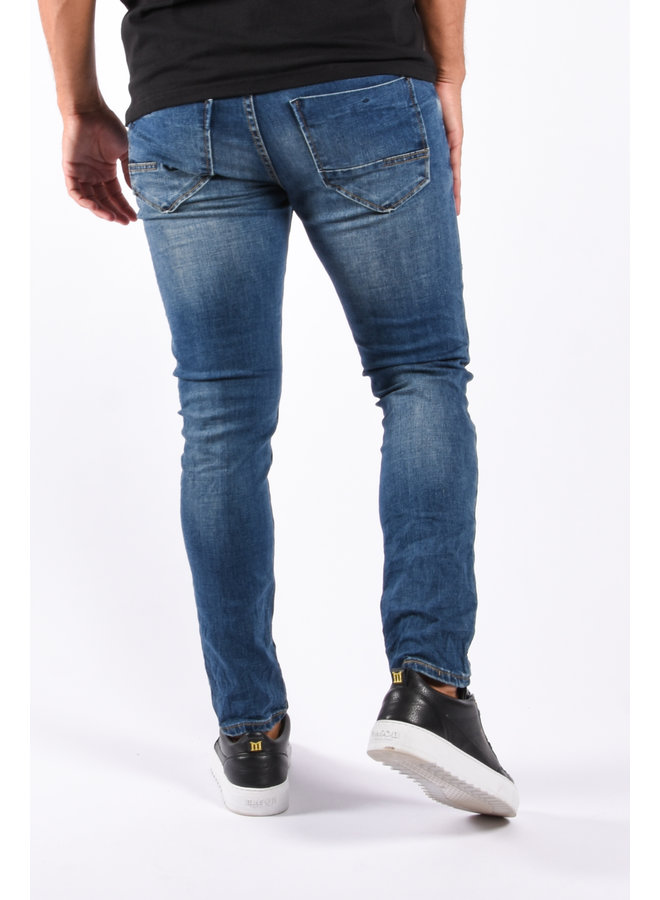 Skinny Fit Stretch Jeans “Robert” Basic Medium Blue