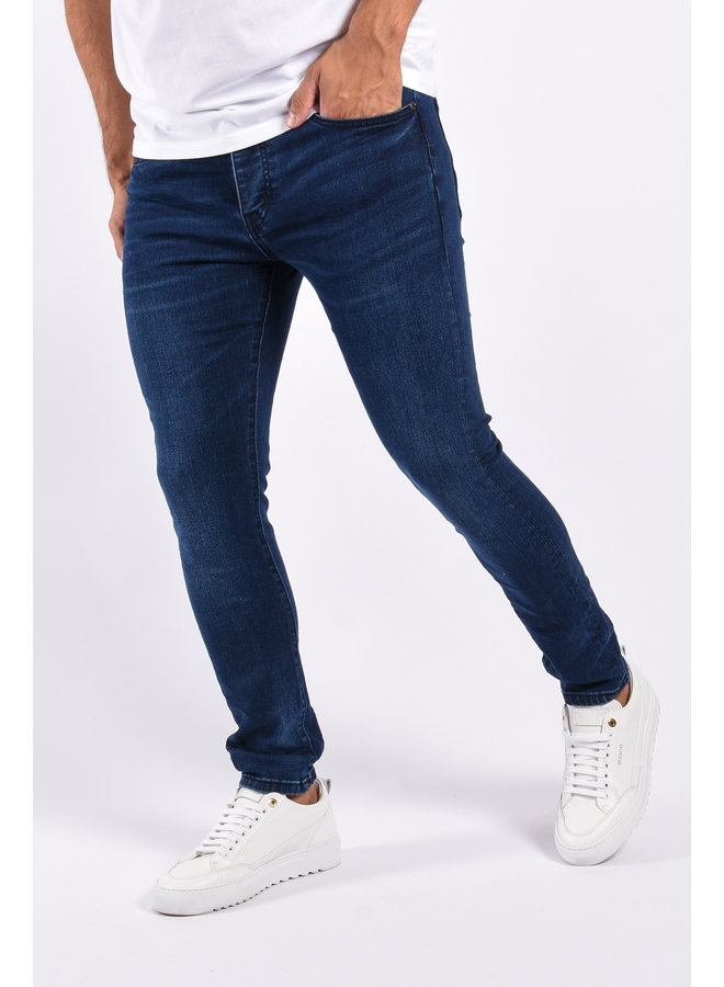 Skinny Fit Stretch Jeans “Robert” Basic Dark Blue