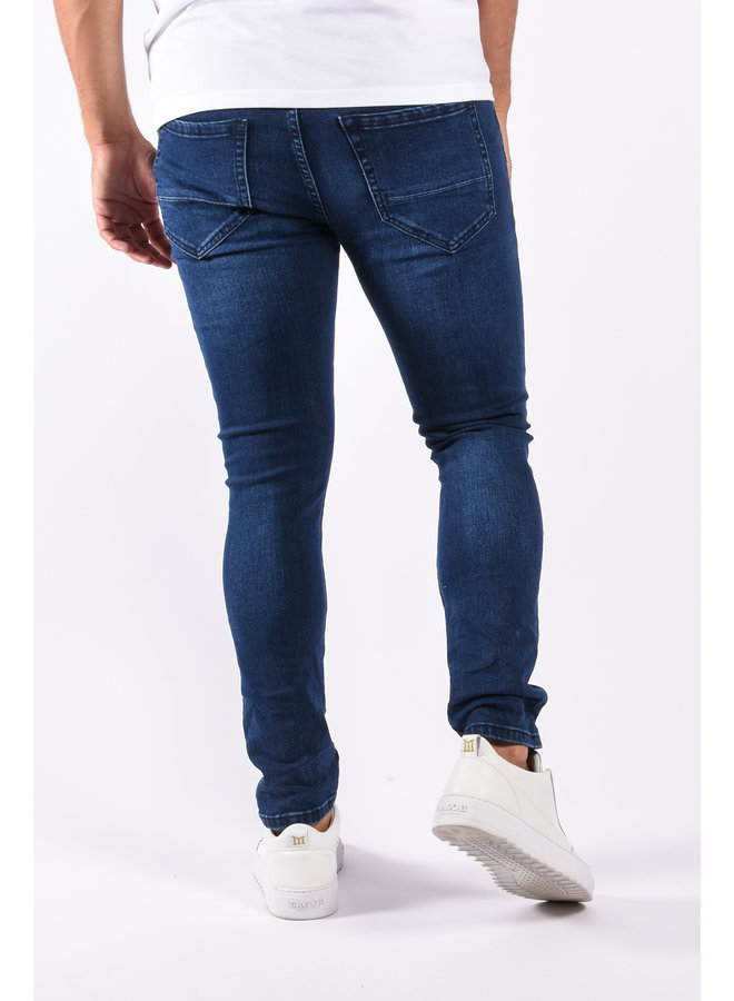 Skinny Fit Stretch Jeans “Robert” Basic Dark Blue