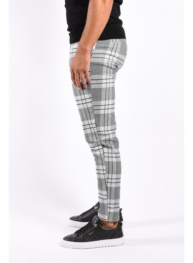 Stretch Pantalon “Verona” Checkered Grey