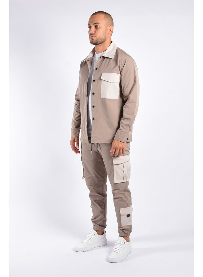 Cargo Two Piece Set “Luciano” Brown / Beige