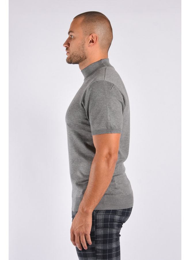 Knitted Short Sleeve “Bravo” Grey