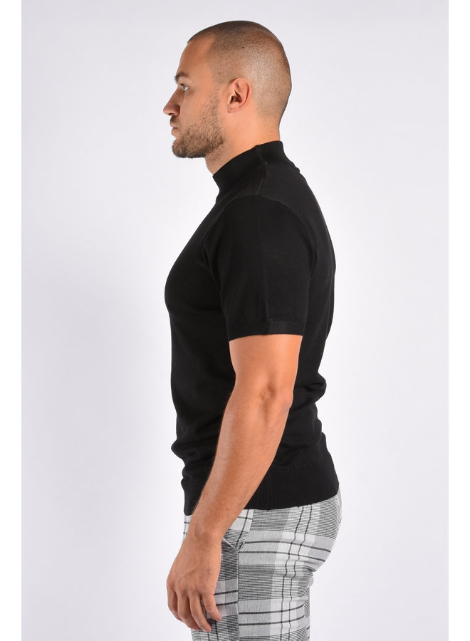 Knitted Short Sleeve “Bravo”  Black