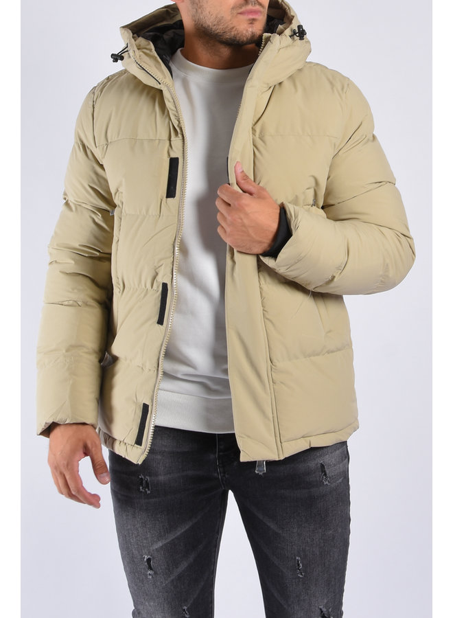 Short Puffer Jacket “Jordy” Beige