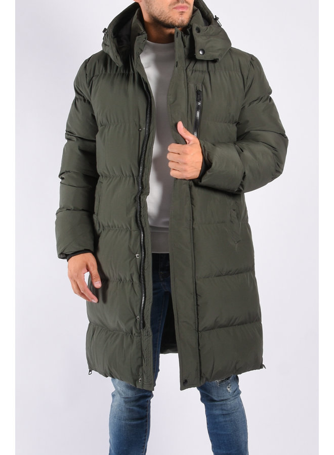 Long Puffer Jacket “Bradley” Green