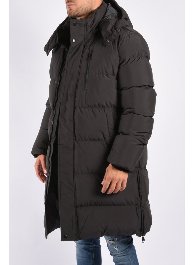 Long Puffer Jacket “Bradley” Black