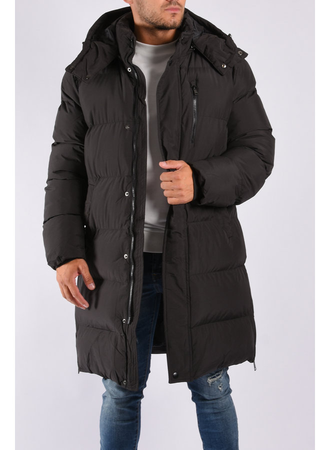 Long Puffer Jacket “Bradley” Black