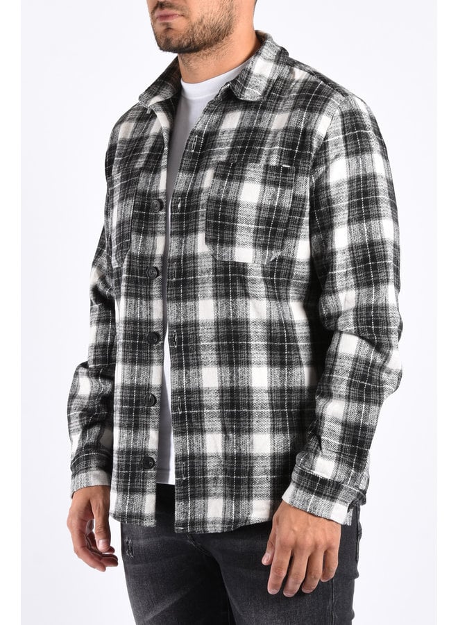 Flannel Shirt Checkered Black / Grey / White