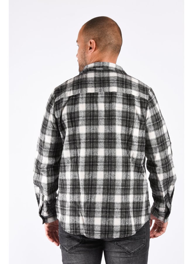 Flannel Shirt Checkered Black / Grey / White