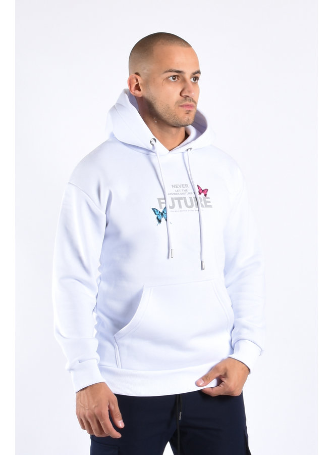 Hoodie Unisex “Future Butterfly” White