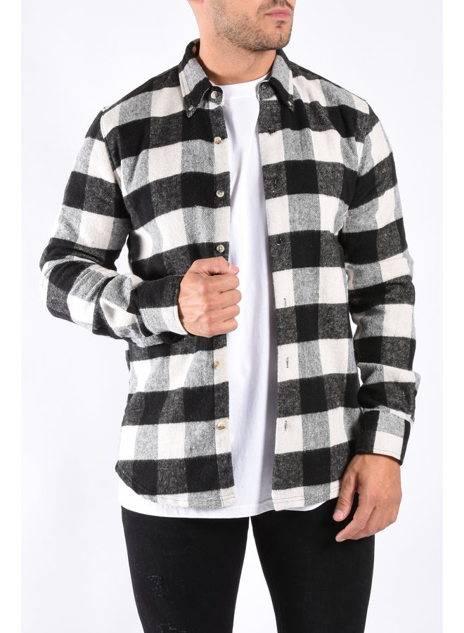 Flannel Shirt “Austin” Black / White