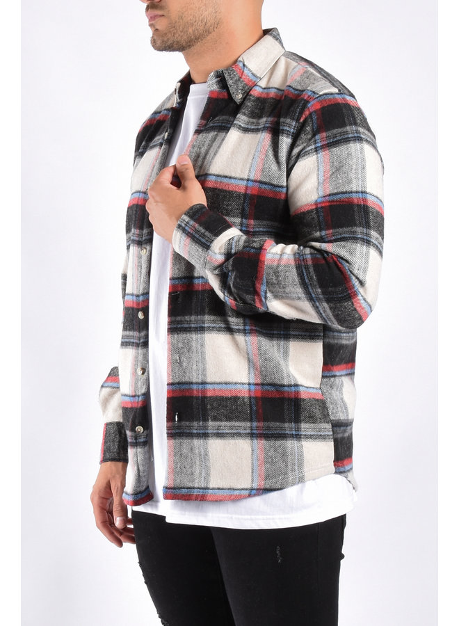 Flannel Shirt “Austin” Red / White / Black