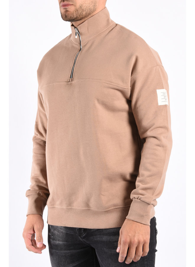 Premium Half Zipped  Sweater “Lumi” Camel