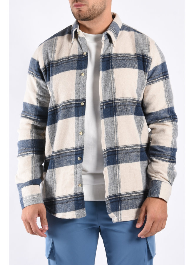Flannel Shirt “Austin” Blue/White