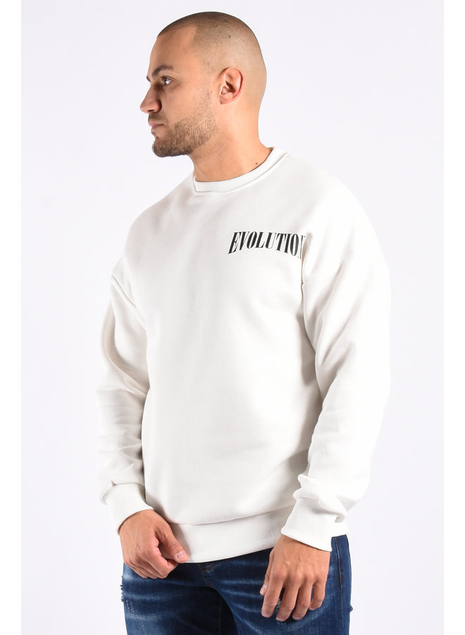 Premium Sweater “ Evolution Butterfly “ White