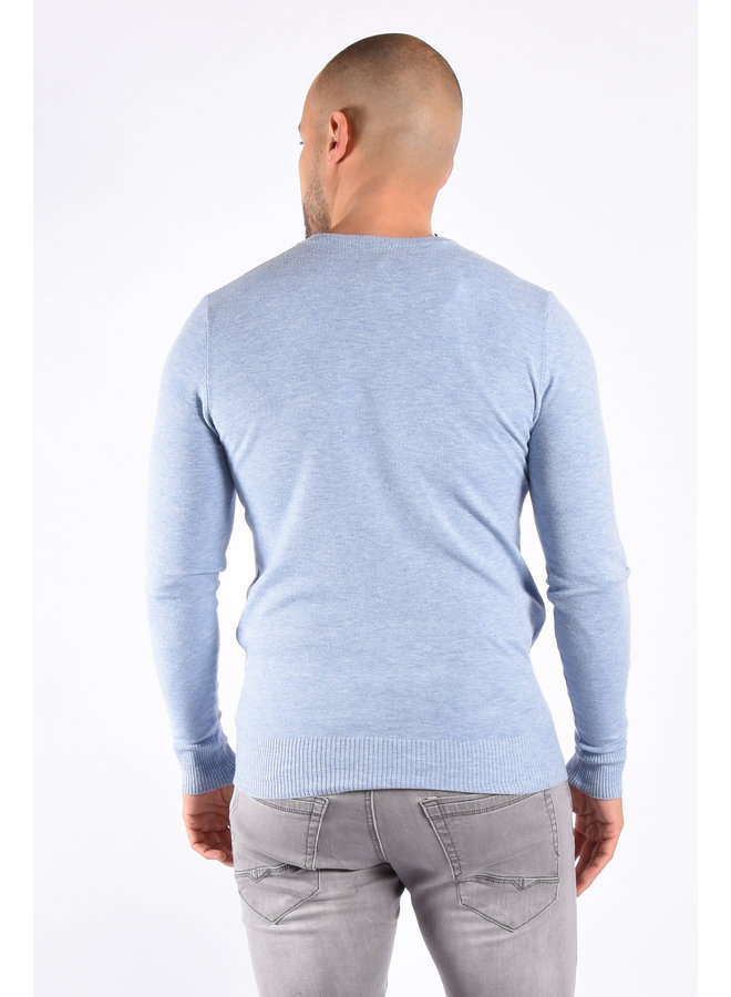 Basic Premium Knitwear “Luke” Light Blue