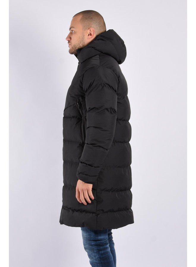 Long Puffer Jacket "Lucas" Black