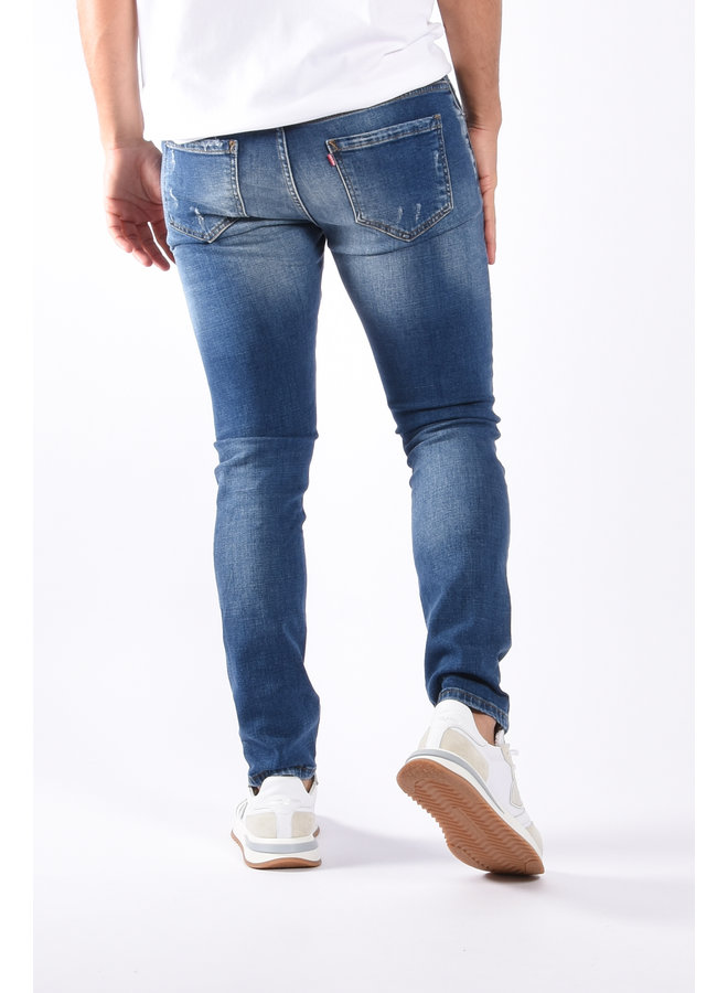 Slim Fit Stretch Jeans “Kye” Medium Blue  Washed