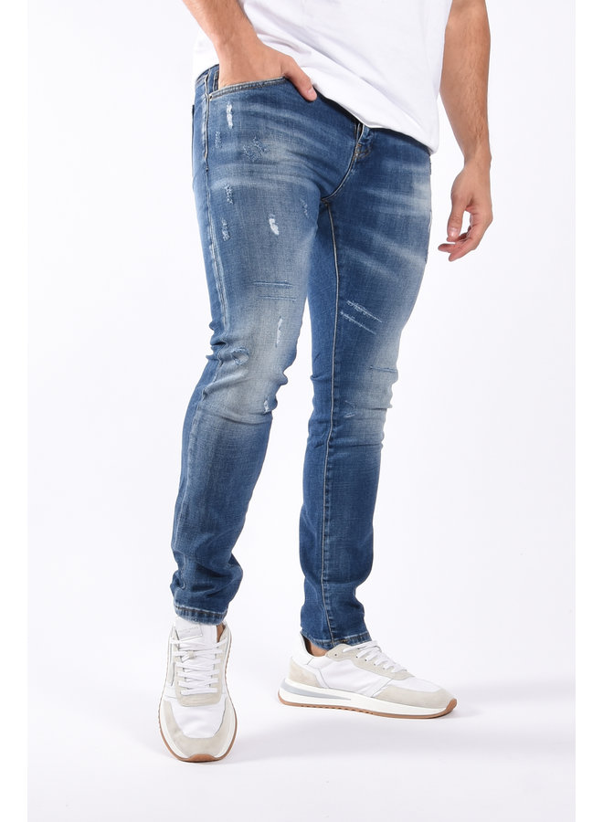 Slim Fit Stretch Jeans “Kye” Medium Blue  Washed