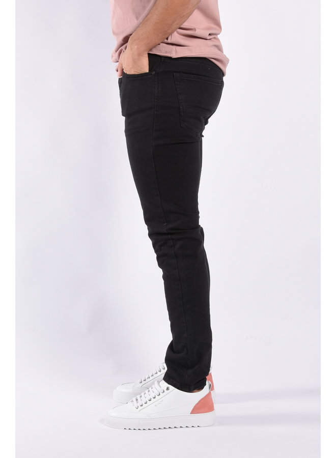 Skinny Fit Stretch Jeans “Mario” Basic Black