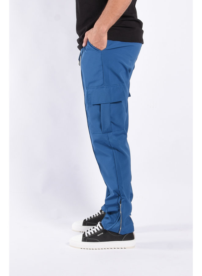 Cargo Pants Zipped Straight Leg “Angel” Blue