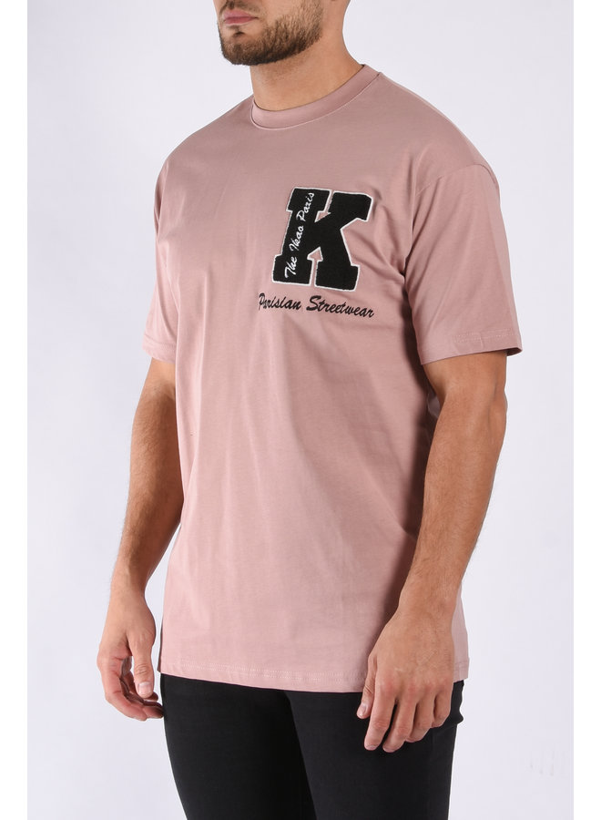 T-shirt Loose Fit “K” Old Pink