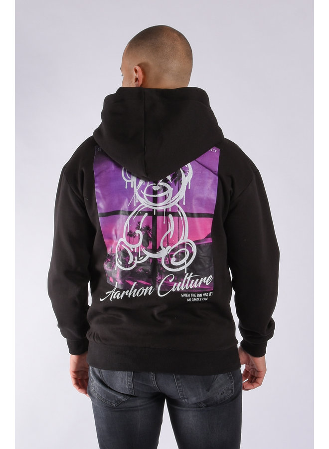 Hoodie Unisex “Sunset" Black