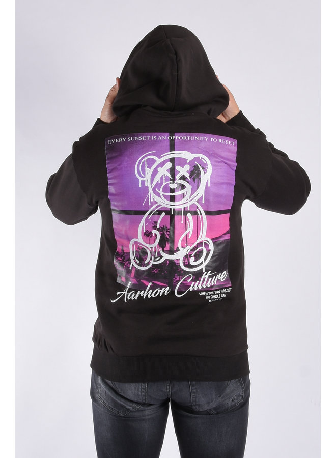 Hoodie Unisex “Sunset" Black