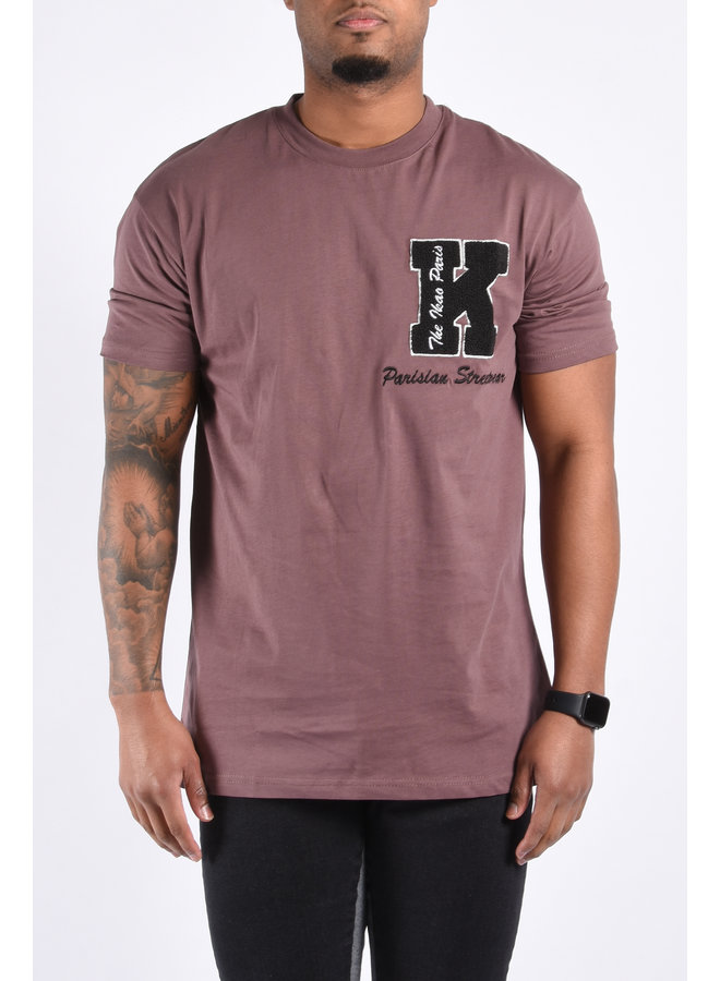 T-shirt Loose Fit “K” Damson