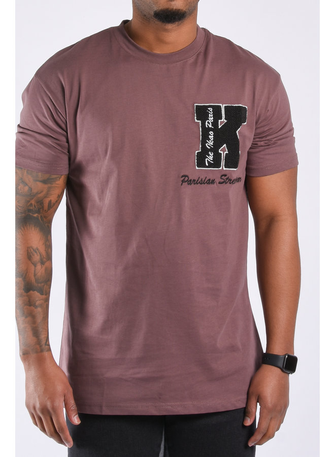 T-shirt Loose Fit “K” Damson