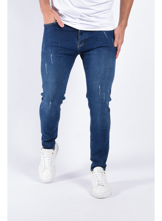 Slim Fit Stretch Jeans “Vincent” Dark Blue