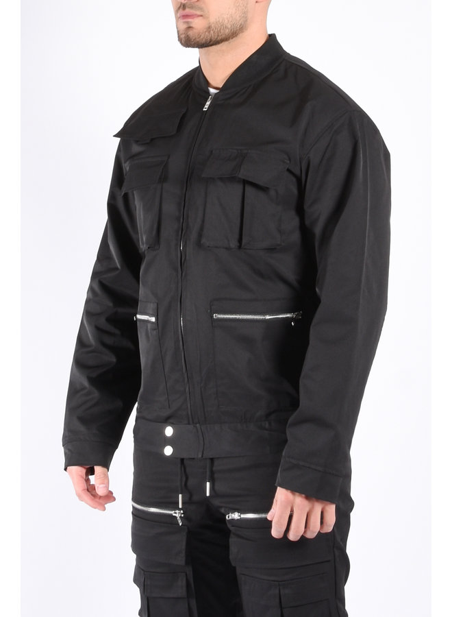 Utility Bomber Jacket "Jax" Black