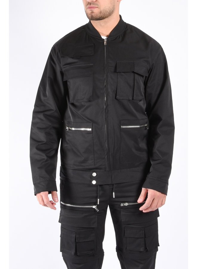 Utility Bomber Jacket "Jax" Black